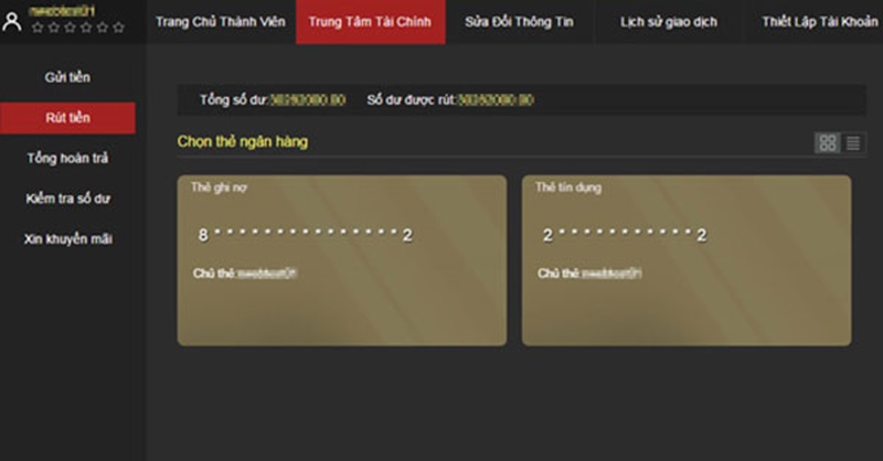 Thực hiện lệnh giao dịch qua ngân hàng nhanh chóng rút tiền